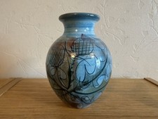 Tain Pottery Scotland Glenaldie Scottish Thistle Vase - Lovely Condition