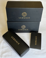 USED 1 VERSACE EYEGLASSES SUNGLASSES CASE, 2 BOXES- SOLD AS IS