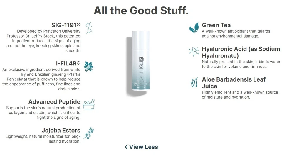 Сыворотка для глаз Neora Age IQ 0,3 жидкой унции - новая и запечатанная в коробке! Бесплатная доставка 🚚🚚 - Изображение 3 из 4