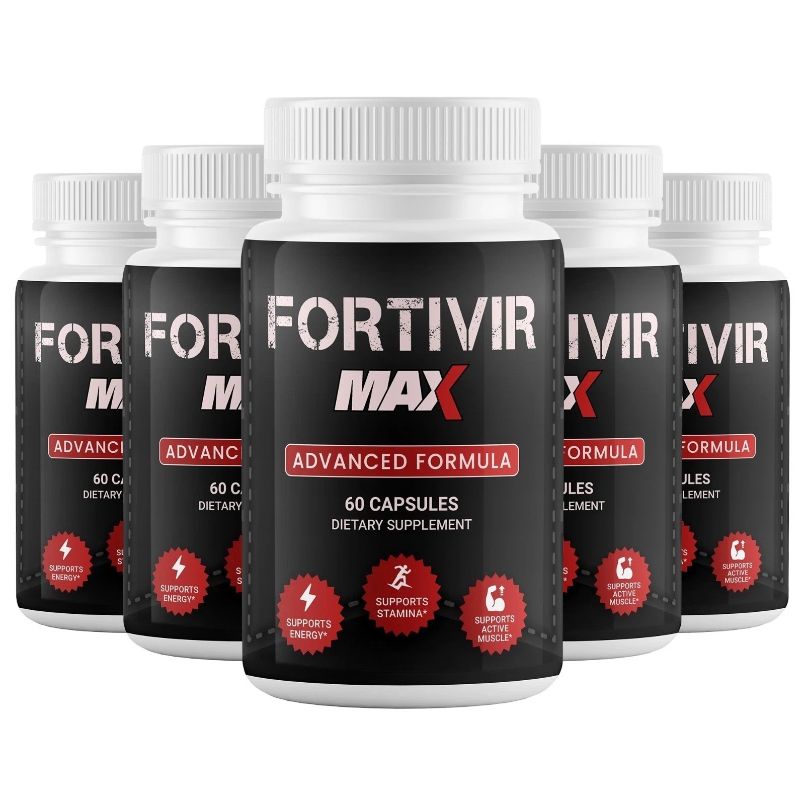 (5 Pack) Fortivir Max Capsules for Male Health Support Formula Performance 60ct