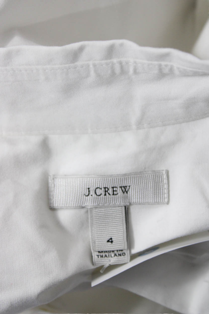 J Crew Women Basic Collared White Button-Up Shirt… - image 7