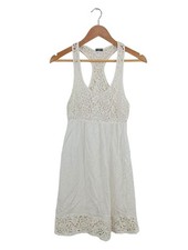 CALZEDONIA Sommerkleid Damen Kleid Gr. DE 36 wollweiß Casual-Look