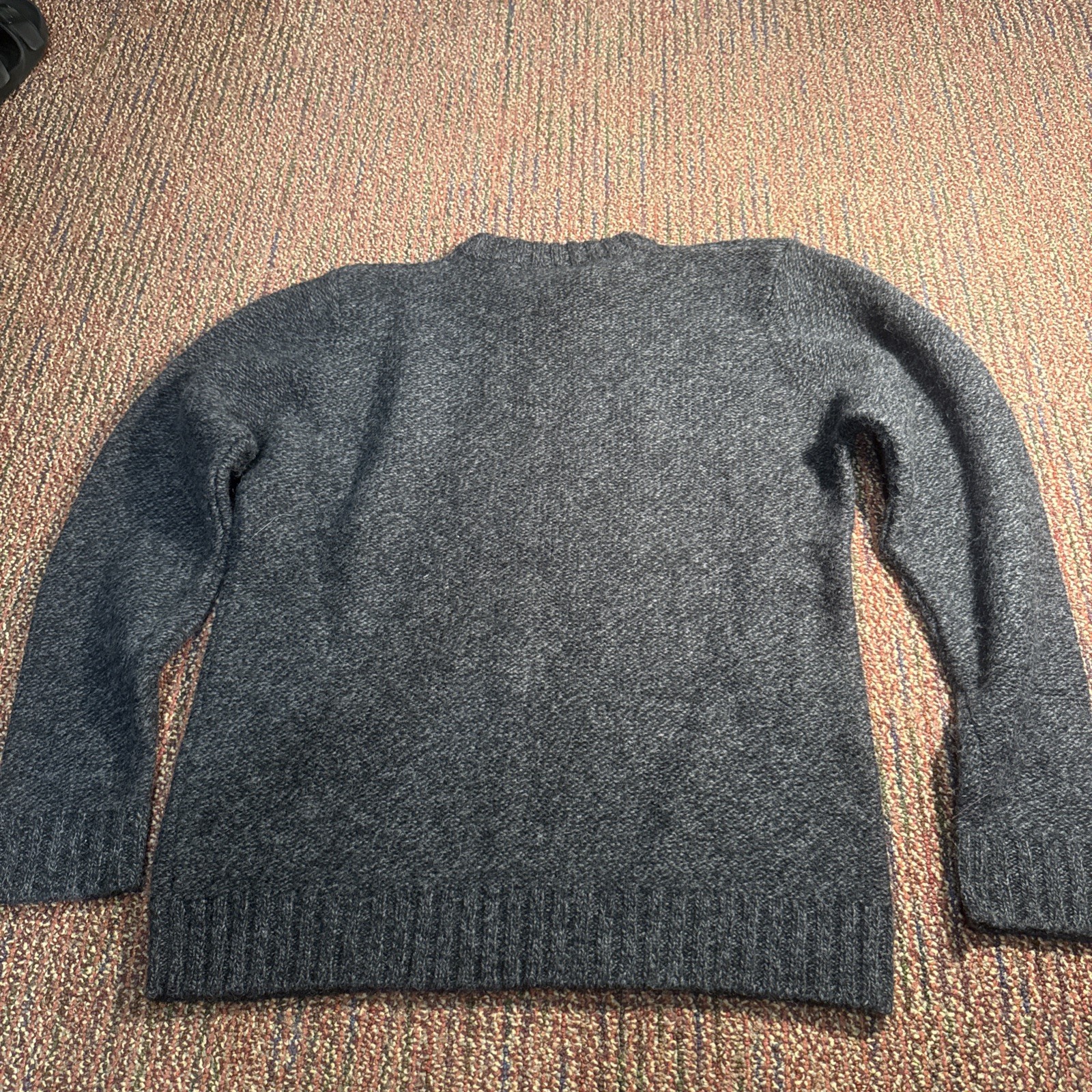Basic Elements 100% Shetland Wool Gray Heavy Crew… - image 7