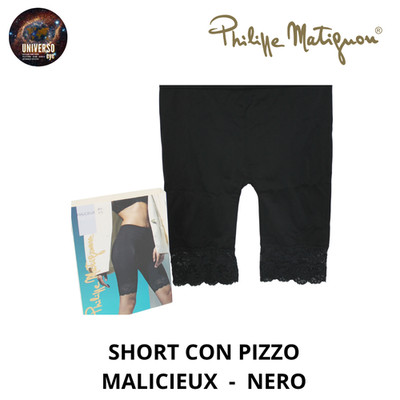 MALICIEUX Philippe Matignon Black Lace Shorts
