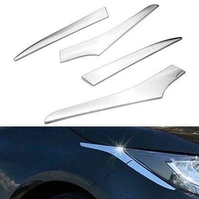 Headlight Lamp Eyelid Cover Bezel For 2019 2020 Toyota Corolla Hatchback
