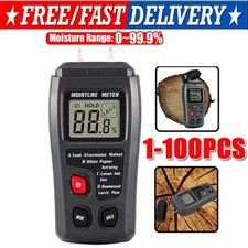 Digital LCD Wood Moisture Meter Detector Tester Wood Firewood Paper Cardboard