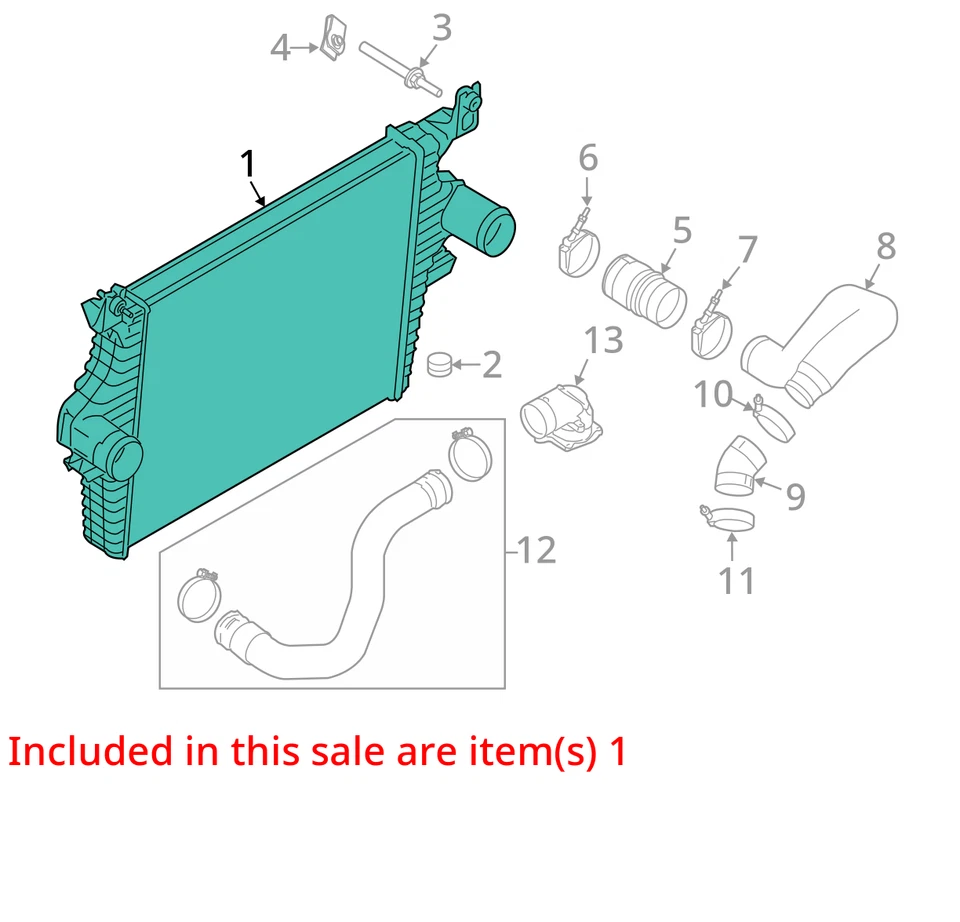 2003 2004 Ford F250 Super Duty Intercooler 252k OEM - Изображение 4 из 4