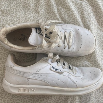 PUMA G Vilas White Leather Shoes Low Top Sneakers Us 5 Uk 4 23 Cm Girls Kids