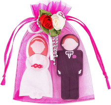 Enfain 64GB Wedding USB Flash Drives 2 Pack Bride Groom 3.0
