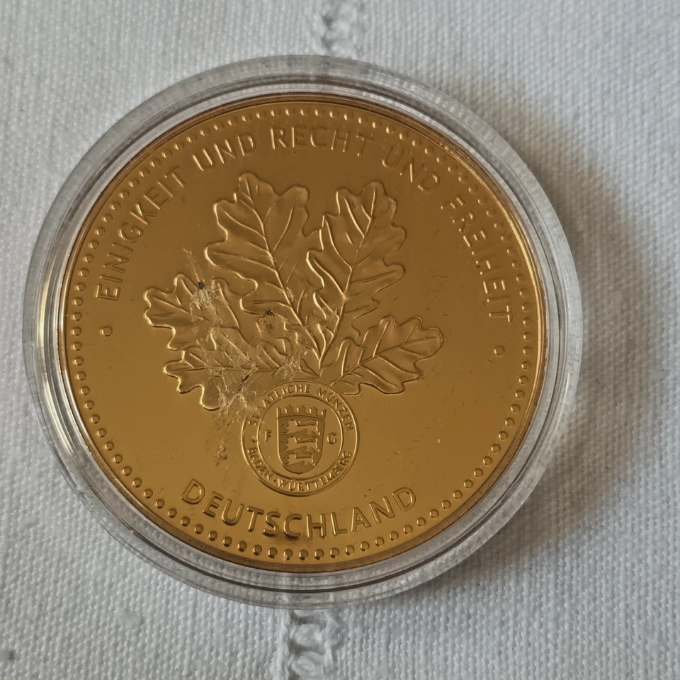 Medaille JOHANNES GUTENBERG Greatest Lives in History Cu vergoldet  2008 - Bild 2 von 2