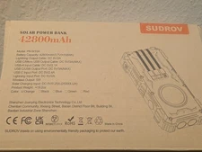 Wireless Portable Charger Sudrov 42800mah Solar Charger Power Bank Orange