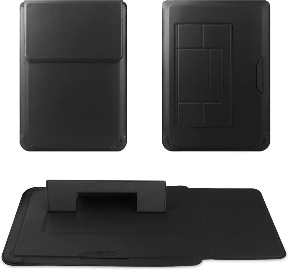 HoYiXi 15 16 Inch Laptop Sleeve Case Leather Bag for MacBook Pro 16 Dell XPS Len - Image 2 of 4