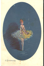 ILLUSTRATORI - Ballerina - cartolina artistica f.ta A. ZANDRINO -ido206