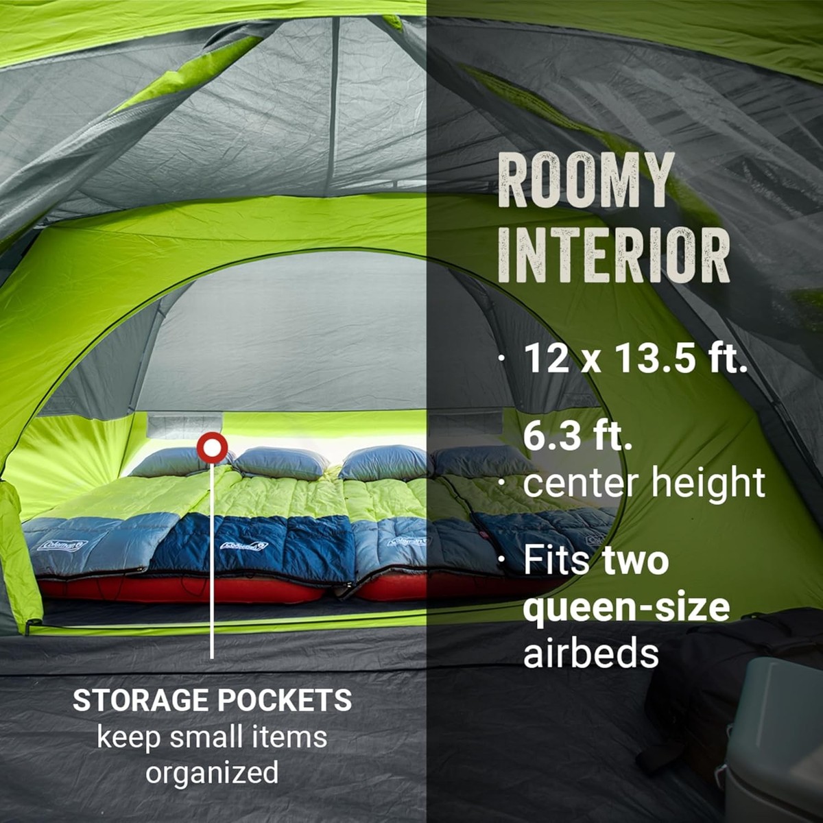 Coleman Skydome Camping Tent with Screened Porch & 5-Minute Setup