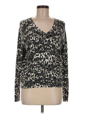 Minnie Rose Women Black Pullover Sweater M