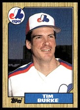 Tim Burke 1987 Topps #624 Montreal Expos MLB READ FREE SHIPPING AutographDen