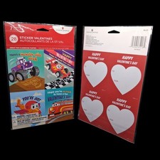 Sticker Card Valentines Pack Of 28 Classroom Valentine's Day Party Boys Girls