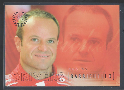 RARE FUTERA 2005 GRAND PRIX - RUBENS BARRICHELLO - DRIVERS CARD - EX