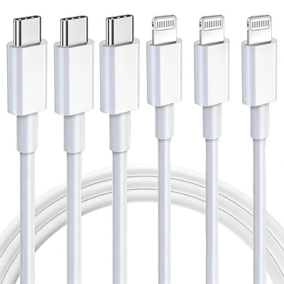 USB C to Lightning Cable [Mfi Certified] 3Pack 10FT Iphone Charger Cord Type C F
