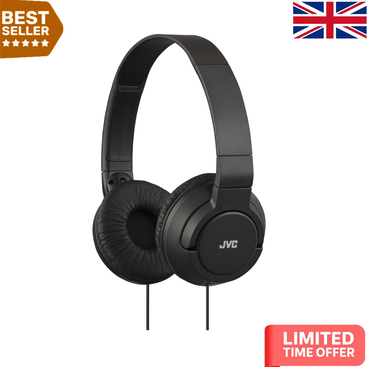Dynamic Over-Ear Headphones with 30mm Drivers - Bass, Noise Cancelling, Foldable