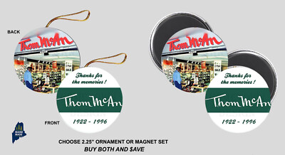 THOM MCAN Ornament / Magnets - Vintage Defunct Retail Mall Shoe Store Employee