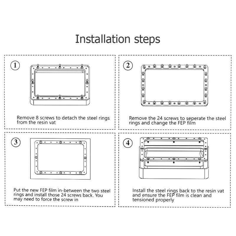 5tlg FEP Film/Folie für Resin 3D Drucker 140*200mm DLP für Anycubic Photon Neu - Bild 5