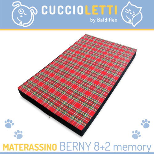 CUCCIA LETTO PER CANI GATTI MORBIDA CUSCINO MATERASSINO CANE GATTO BERNY 8+2 CM - Foto 2 di 6