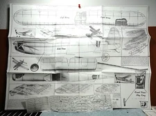 SKY KING MONOPLANE BALSA FREE FLIGHT MODEL AIRPLANE PLANS 26" WINGSPAN