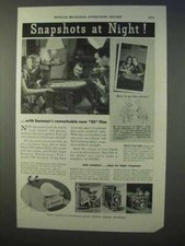 1934 Kodak SS Film Ad - Snapshots at Night 