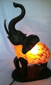 Rare 1997 Tin Chi Elephant Accent Lamp WORKS Andrea by Sadek Brass Bronze Tone | eBay