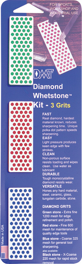 DMT Diamond Whetstone Kit 3pc Grit Multi-Color Knife Sharpening 7EFC