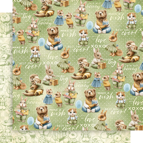 GRAPHIC 45 "HIP HIP HOORAY" 8X8 PAPER PACK 24 SHEETS BABY, BIRTHDAY SCRAPJACK'S - Picture 3 of 9