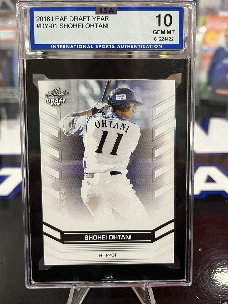 大谷翔平2018 LEAF THE NATIONAL BLUE 61/99#01 Shohei Ohtani 2018 Leaf Draft Year #DY-01 ISA 10 Gem Mint RC