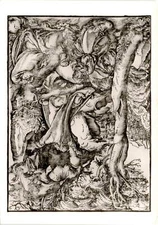 Unique woodcut by Lucas Cranach the Elder.