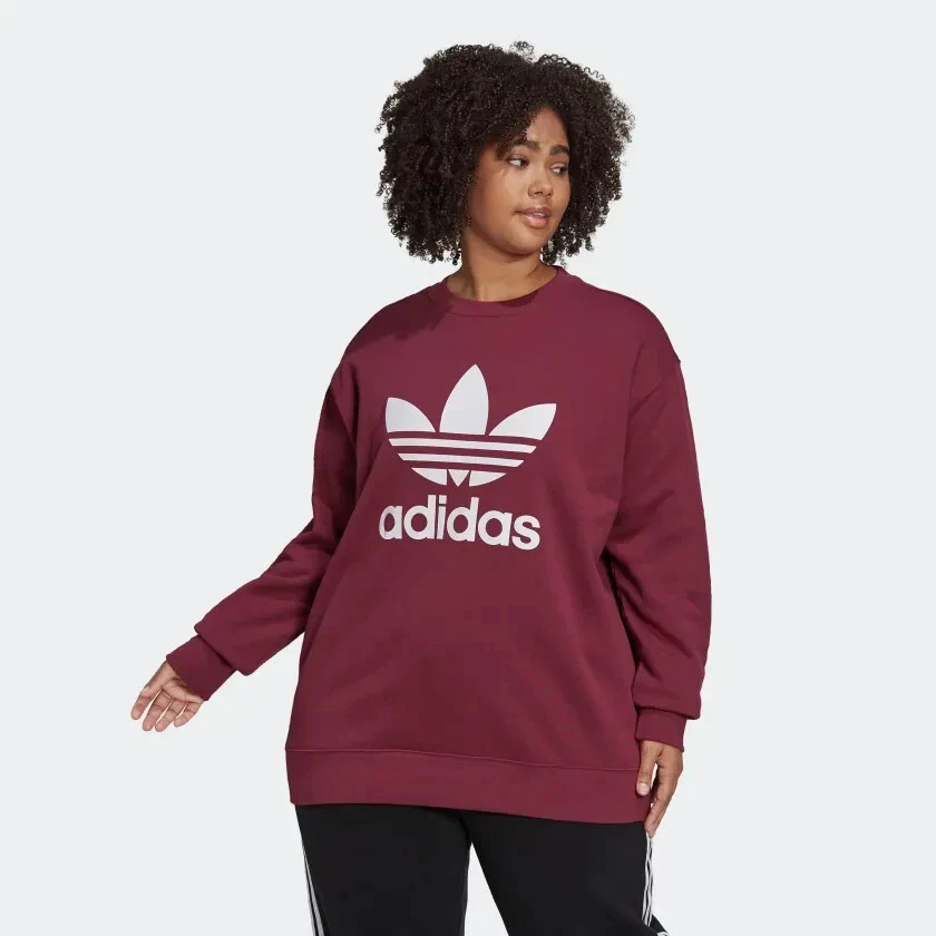 adidas L101219 Womens Burgundy Originals Plus Size Cotton