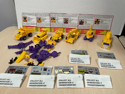 Transformers G2 Devastator 100% Complete Tech Specs Unapplied Stickers 1992 NM