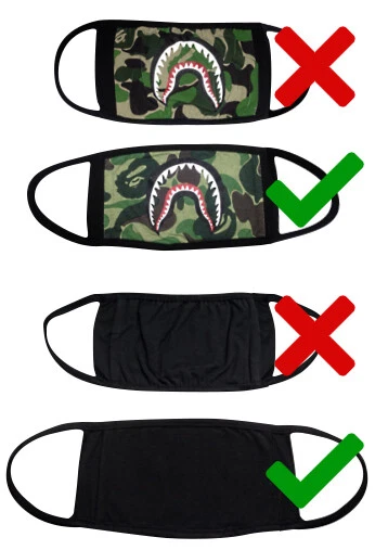 BEST QUALITY Bape Mask Shark A Bathing Ape ABC Camo Face Mouth Muffle USA Seller - Image 3 of 4