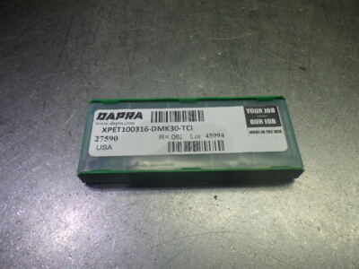 Dapra Carbide Milling Inserts QTY10 XPET100316-DMK30-TCI  (LOC2047B)