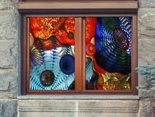 3D Shell Pattern A114 Window Film Print Sticker Cling Stained Glass UV Sinsin