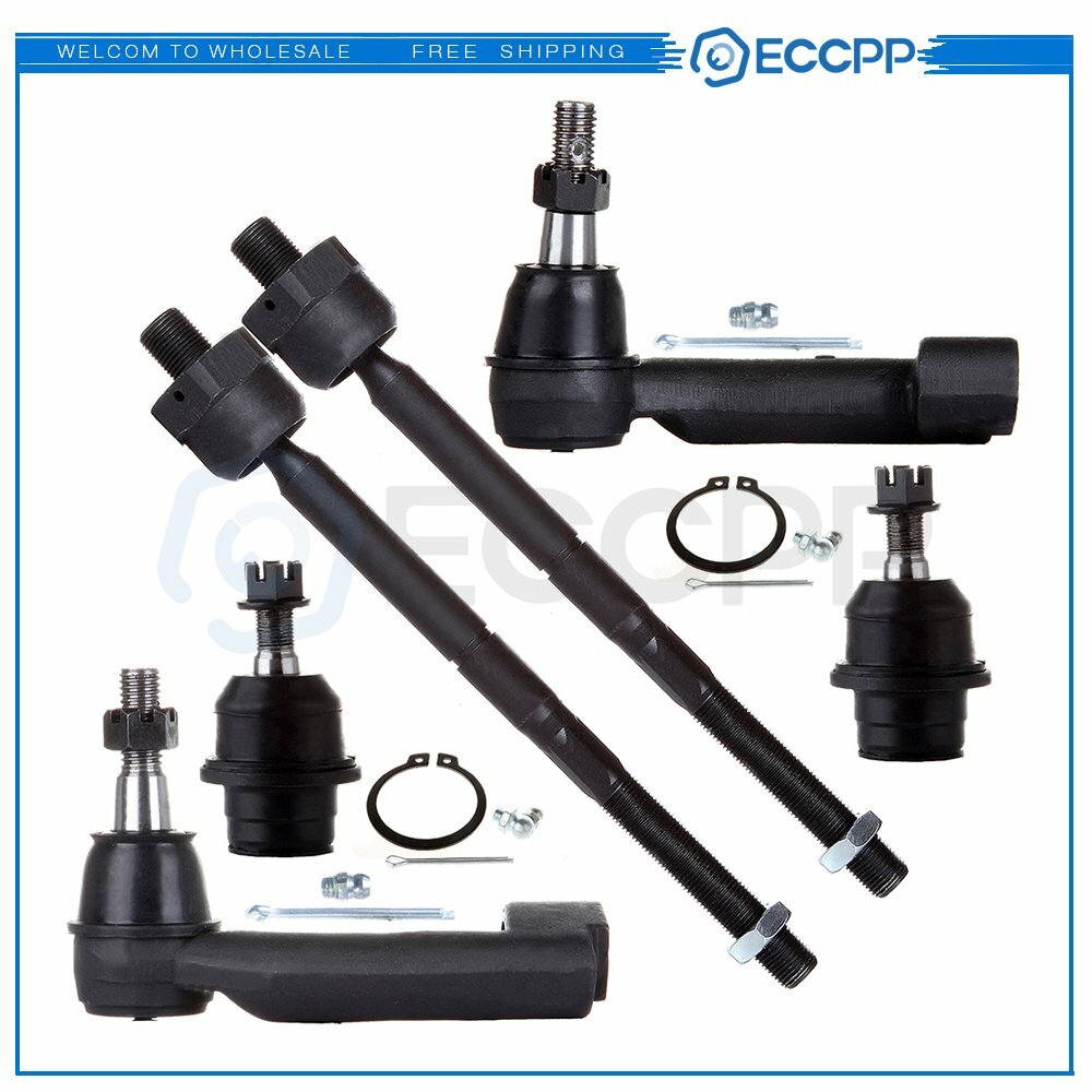 6pcs Front Tie Rod Ends Ball Joints For Ford Expedition F-150