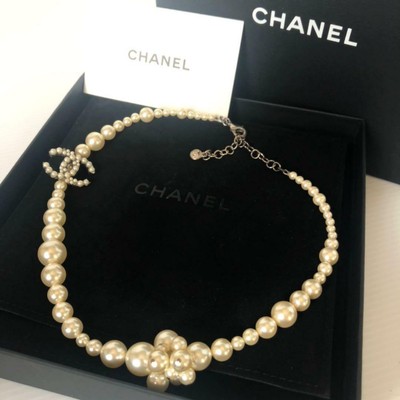 CHANEL #41 Necklace Pearl Coco Mark 