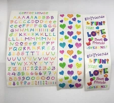 Mrs Grossman's Sticker Lot - Happy Hearts - Bitsy Babble - Coffee House Alphabet