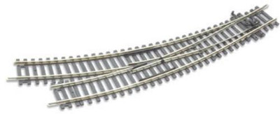 Peco ST-244 Setrack gebogen Doppelradius rechts Weiche Code 100 Schiene OO/HO