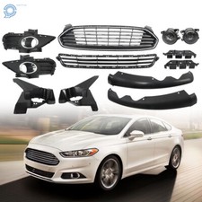For Ford Fusion 2013-2016 Front Bumper Grill W Fog Light Covers For Ford Fusion 2013-2016 Front Bumper Grill W Fog Light Covers