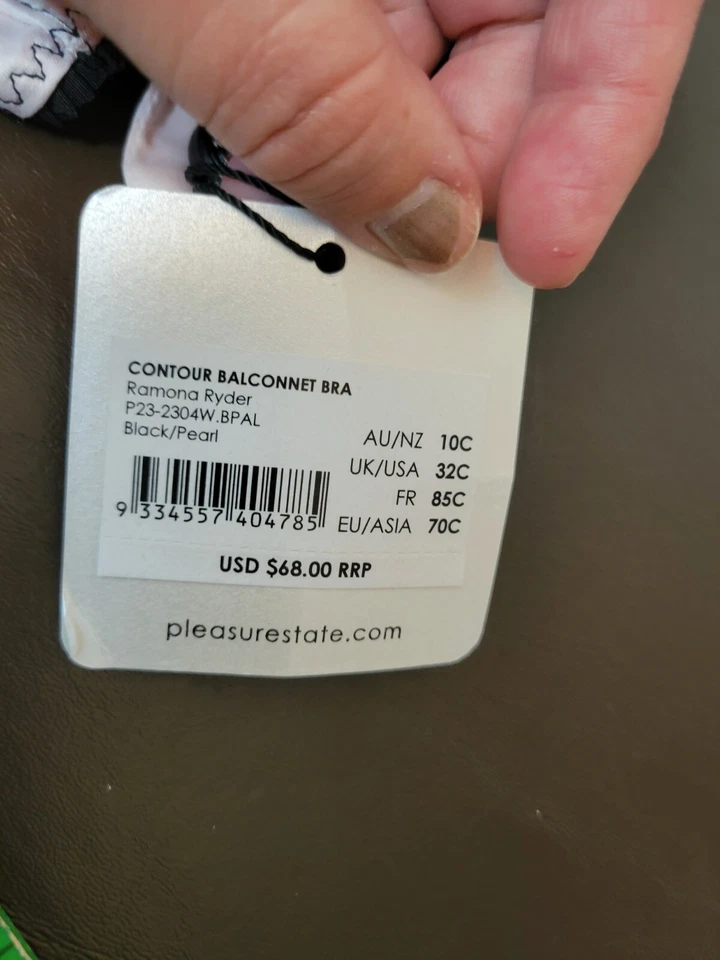 *Pinhole* Sujetador para mujer 32c Contorno Balconnet Pleasure State Etiqueta blanca Nuevo con etiquetas Foto 4 de 4