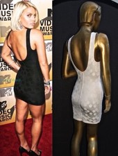 NWOT VINTAGE AZZEDINE ALAIA  PLUNGING BACK BLACK  MINI DRESS