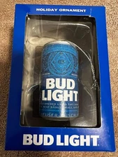 Bud Light Beer New CHRISTMAS Tree Holiday Ornament Blue