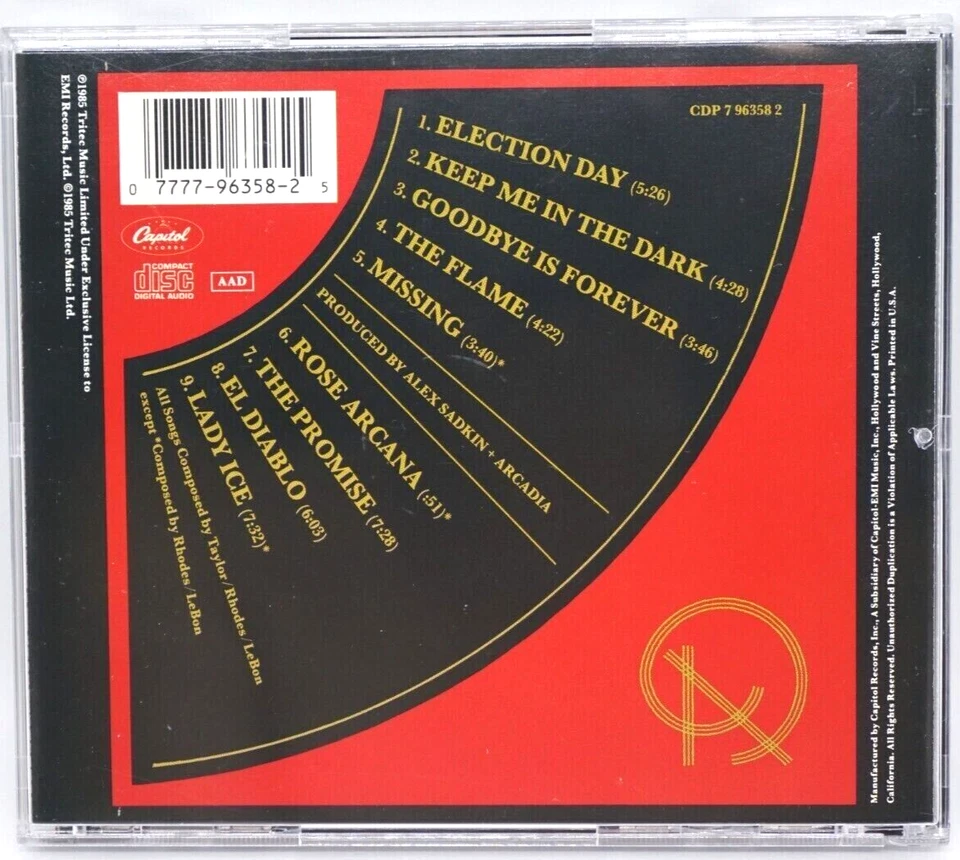 Arcadia : So Red The Rose (USA 1985 TRITEC Press) CD Album - Duran Duran - RARE - Image 2 of 3