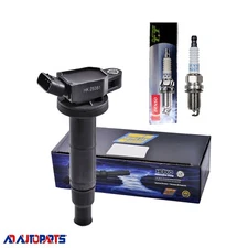 Set of 1 Denso Spark Plug Platinum TT + 1 Herko Automotive B147 Ignition Coil