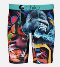  ETHIKA  THE STAPLE "PAINTED PRIMATES"  BOXER BRIEF MEN'S SIZE LARGE NWT